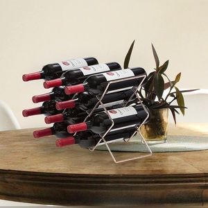New with Tags Rose Gold Wine Rack for 10 Bottles